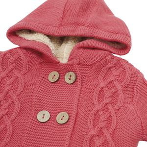 Chaleco C/Capucha Bebé Niña Rosado