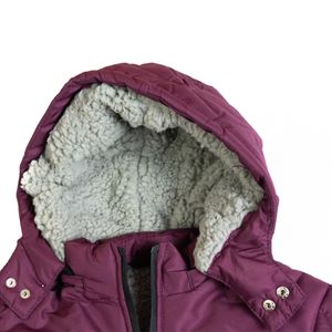 Parka C/ Capucha Niño Burdeo