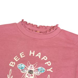 Polerón Niña Hoddie Palo Rosa