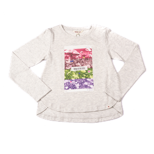 Polera M/L Niña Gris Claro
