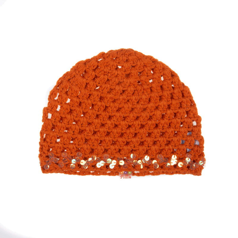 Gorro-Bebe-Niña-Naranjo-Pillin