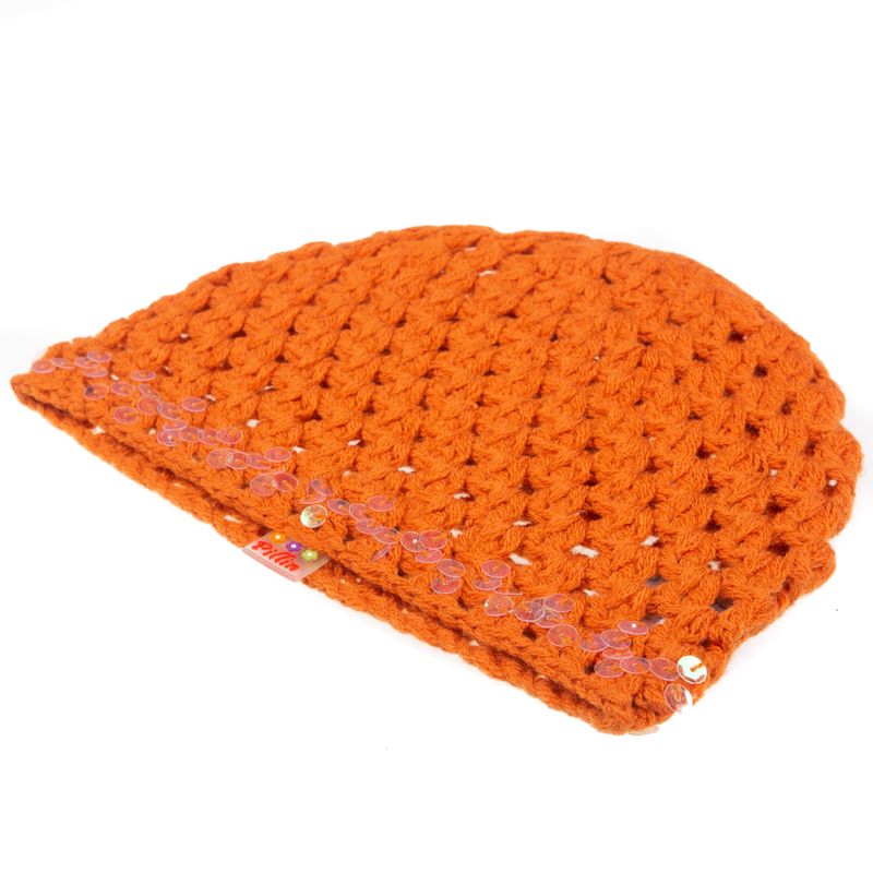 Gorro-Bebe-Niña-Naranjo-Pillin