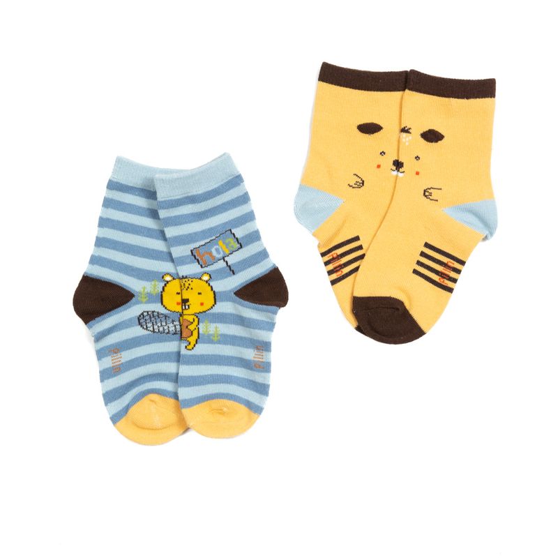 Pack-2-Calcetines-Bebe-Niño-Multicolor