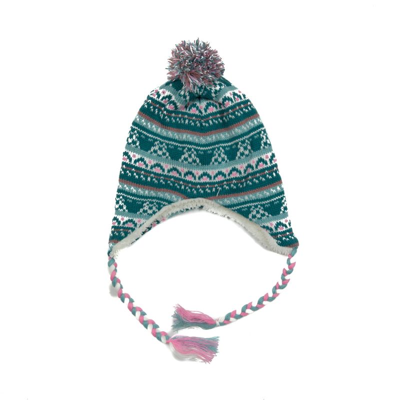 Gorro-Bebe-Niña-Orejeras-Y-Pompon-Turquesa