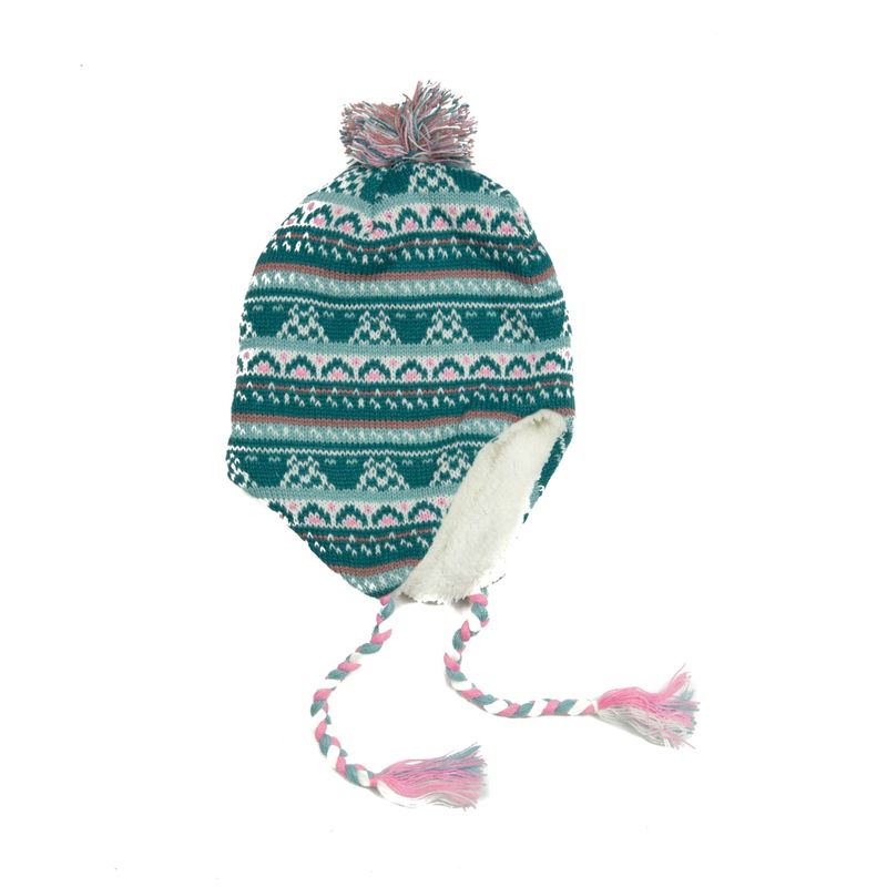 Gorro-Bebe-Niña-Orejeras-Y-Pompon-Turquesa