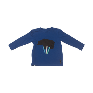Polera Niño M/L Estampada Azul