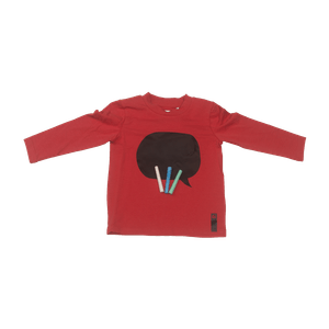 Polera Niño M/L Estampada Rojo