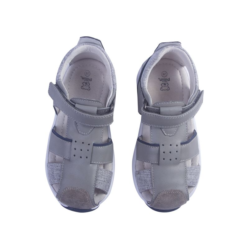 Sandalias-Bebe-Niño-Gris-