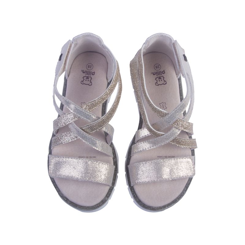 Sandalias-Niña-Dorado-