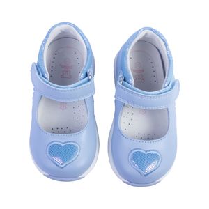 Zapato Clasico Bebe Niña Celeste