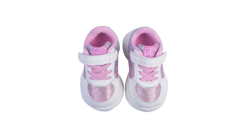 Zapato bebe piel nacar rosa. Mod. P976AG - chic&chic