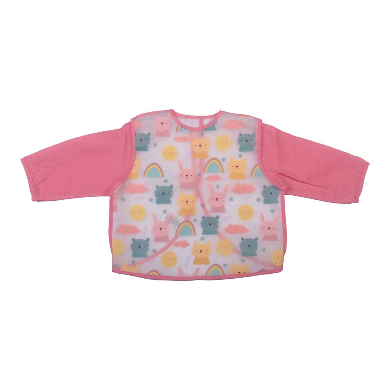 Babero-Bebe-Niña-Rosado-