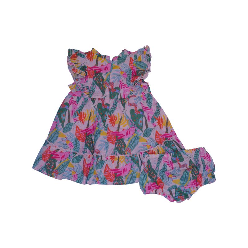 Vestido-Bebe-Niña-Naranja-
