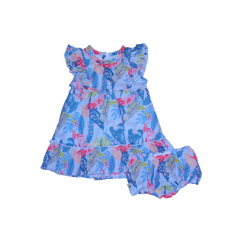 Vestido-Bebe-Niña-Turquesa-