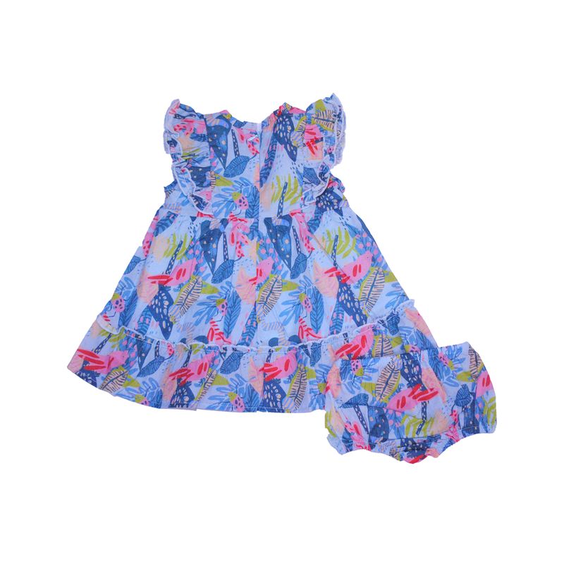 Vestido-Bebe-Niña-Turquesa-