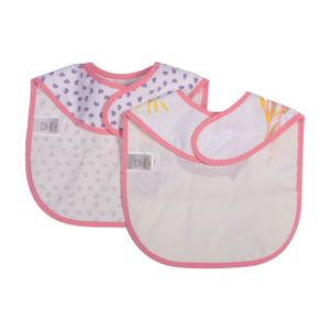 Set 2 Pzas Babero Bebe Niña Multicolor