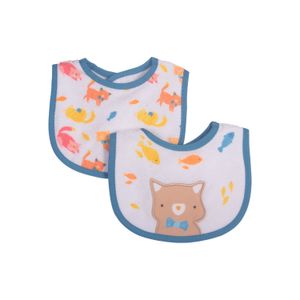 Set 2 Pzas Babero Bebe Niño Multicolor