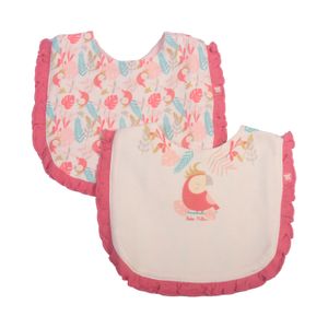 Set 2 Pzas Babero Niña Multicolor