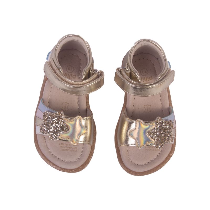 Sandalias-Bebe-Niña-Dorado-