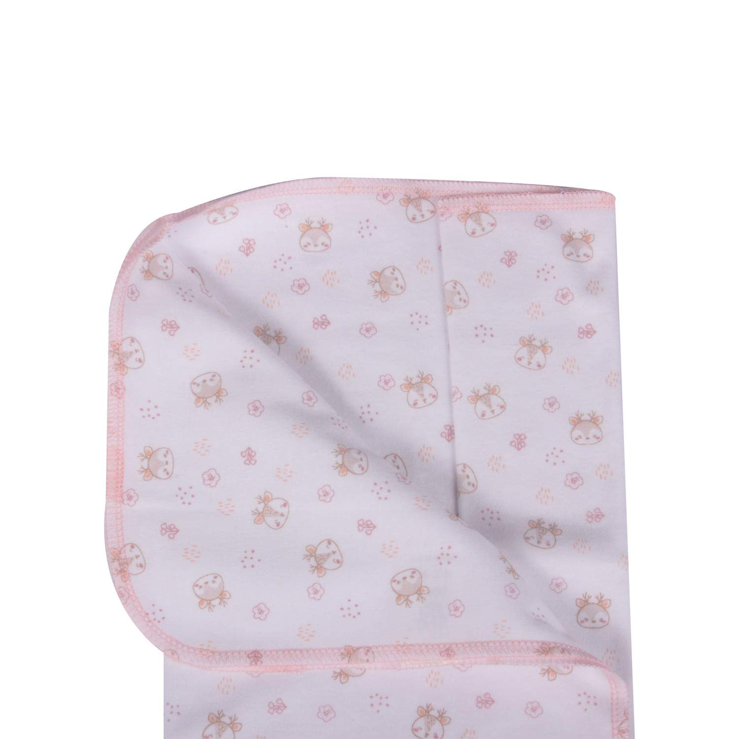 Manta para bebé color caramelo y blanco 77 x 77 cm MIMIZAN