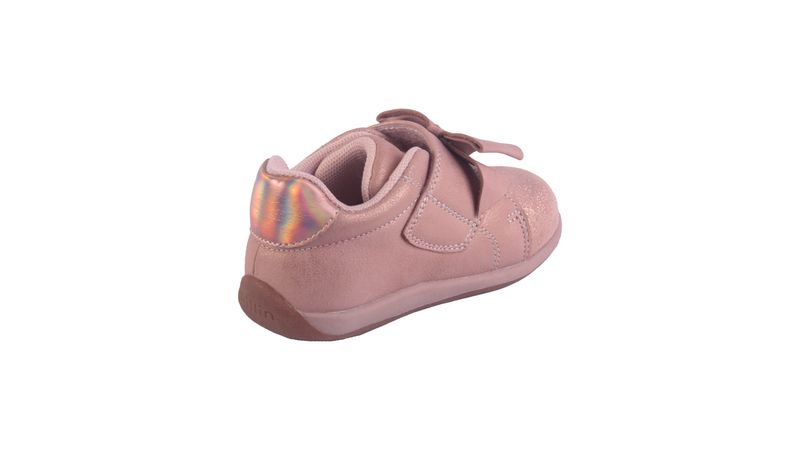Zapato bebe piel nacar rosa. Mod. P976AG - chic&chic
