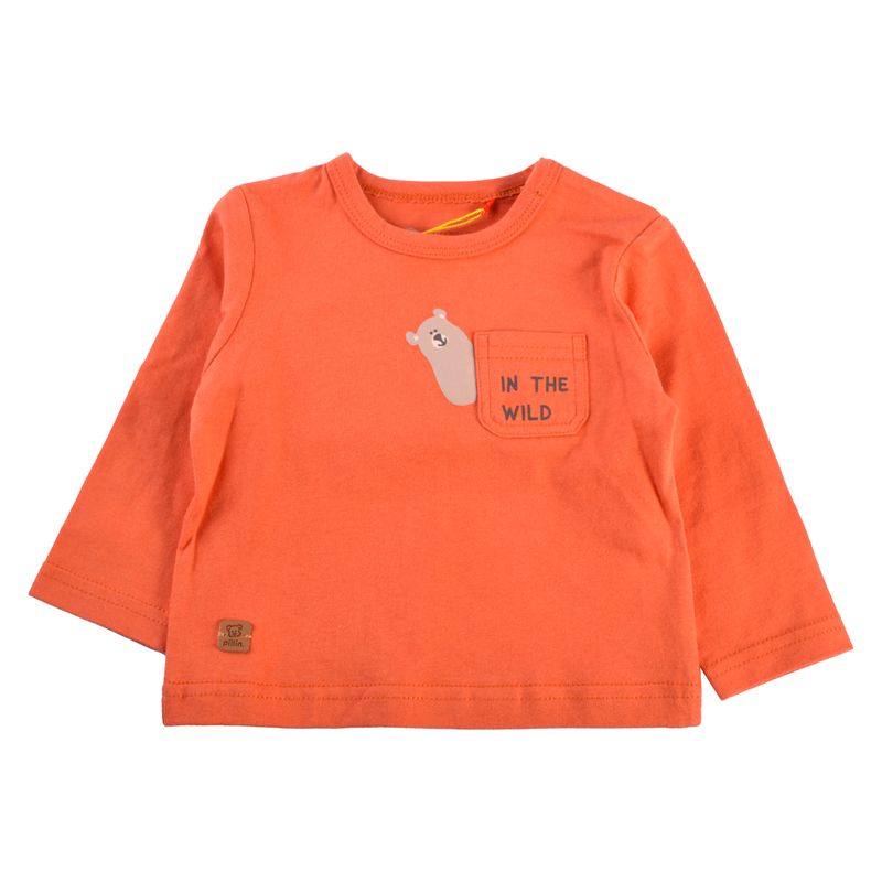 Polera-Manga-Larga-Bebe-Niño-Terracota-Pillin