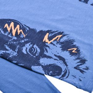 Polera Manga Larga Niño Azul