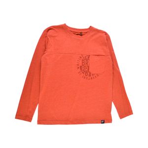 Polera Manga Larga Niño Ladrillo