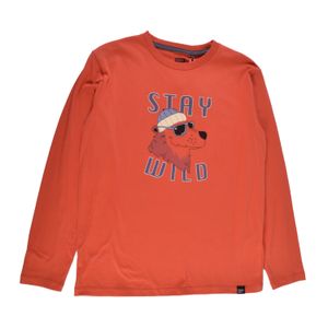 Polera Manga Larga Niño Naranja