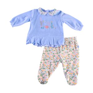Conjunto Plush Bebé Niña Celeste