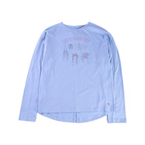 Polera Manga Larga Niña Celeste