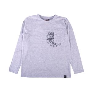 Polera Manga Larga Niño Gris claro