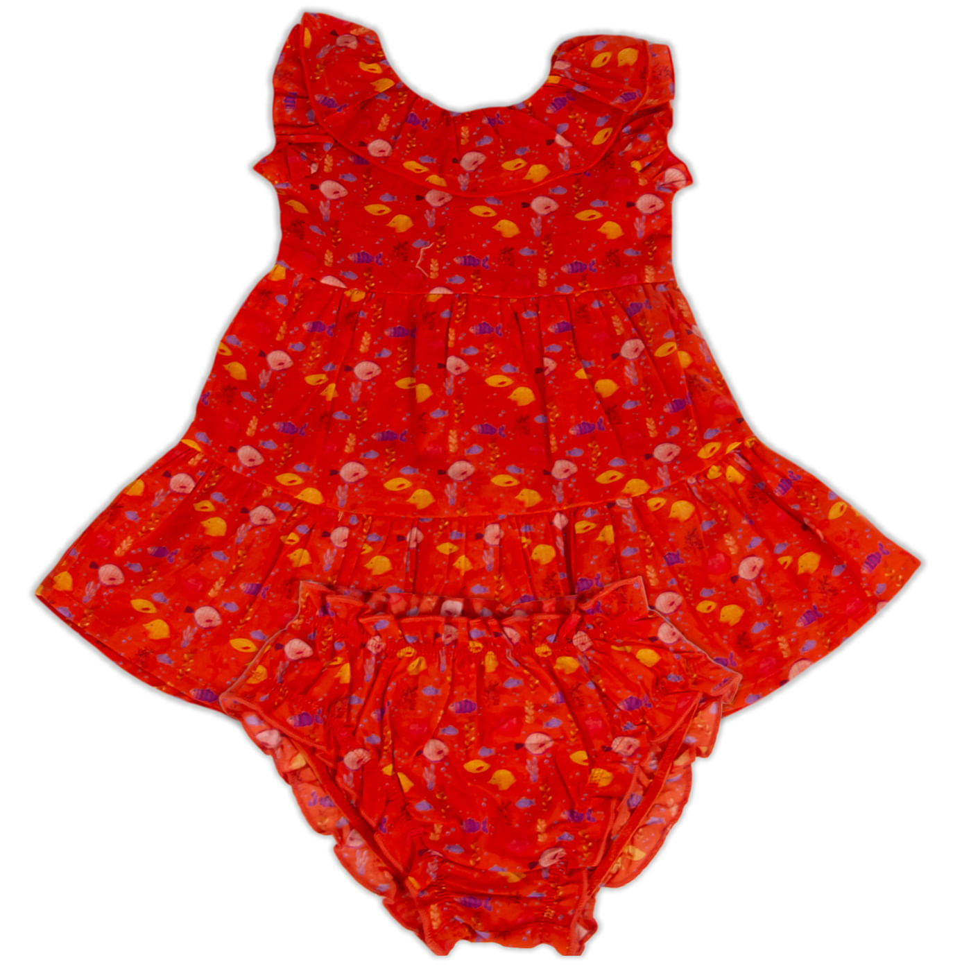 Vestido Bebe Nina Naranja