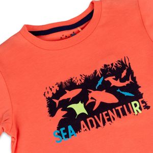 Polera Manga Corta Niño Naranja