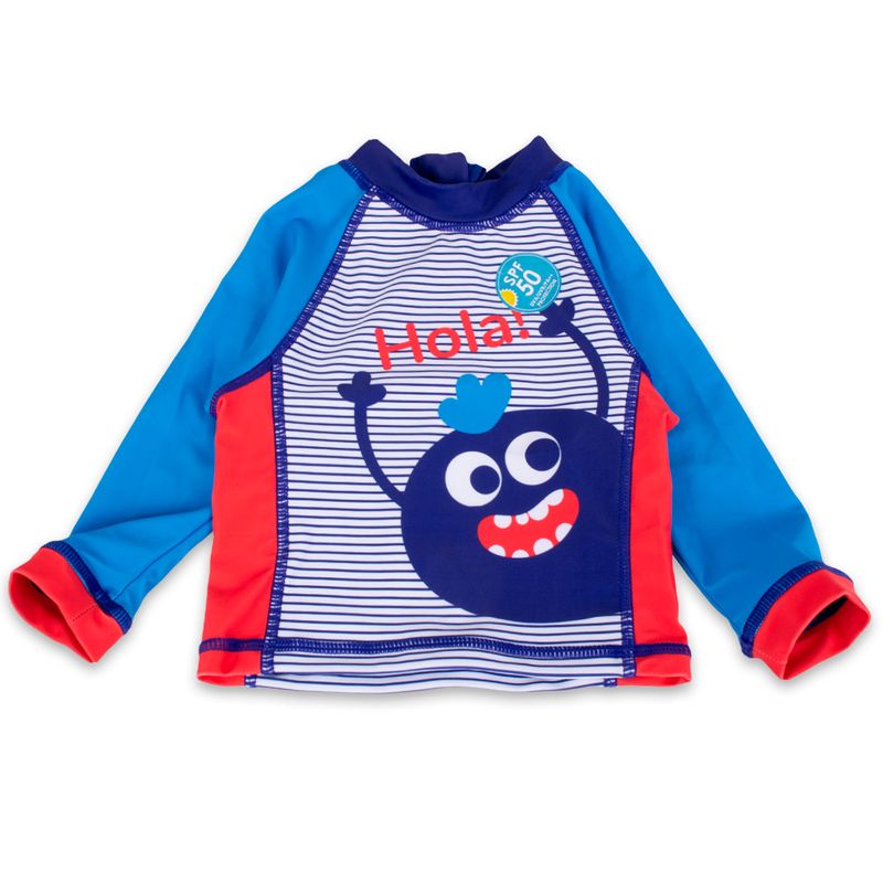 Polera-UV-y-Gorro-Bebe-Niño-Azul-Pillin