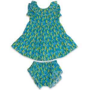 Vestido Bebé Niña Turquesa