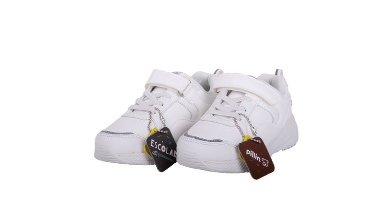 Zapatillas Escolar Unisex Blanco Tienda Pillin online