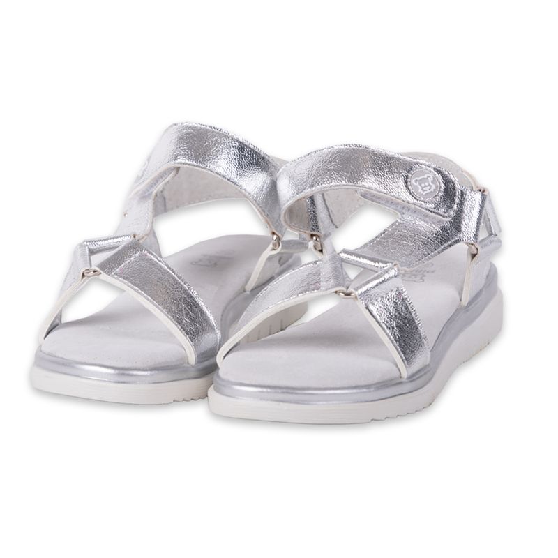 Sandalias-Niña-Plateado-Pillin
