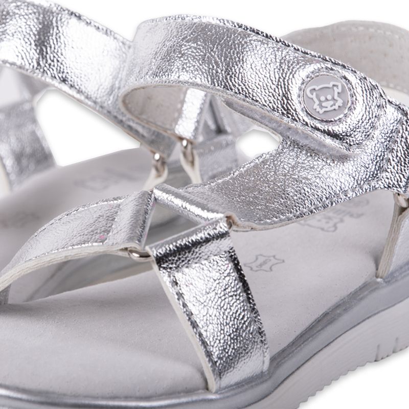 Sandalias-Niña-Plateado-Pillin