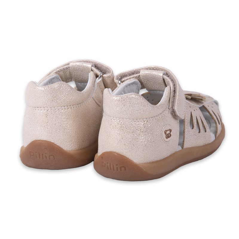 Sandalias-Clasico-Bebe-Niña-Dorado-Pillin