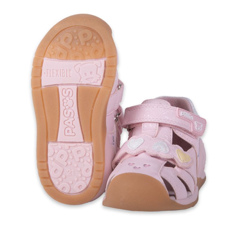 Sandalias-Pasos-Bebe-Niña-Rosado-Pillin