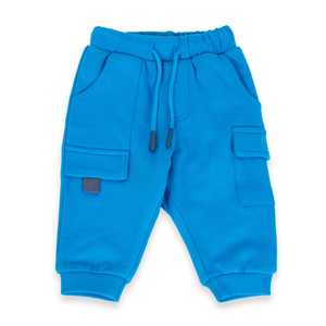 Pantalón Buzo Bebé niño Azul eléctrico