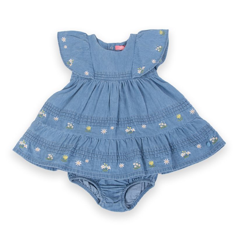 Vestido-Bebe-Niña-Celeste-Pillin