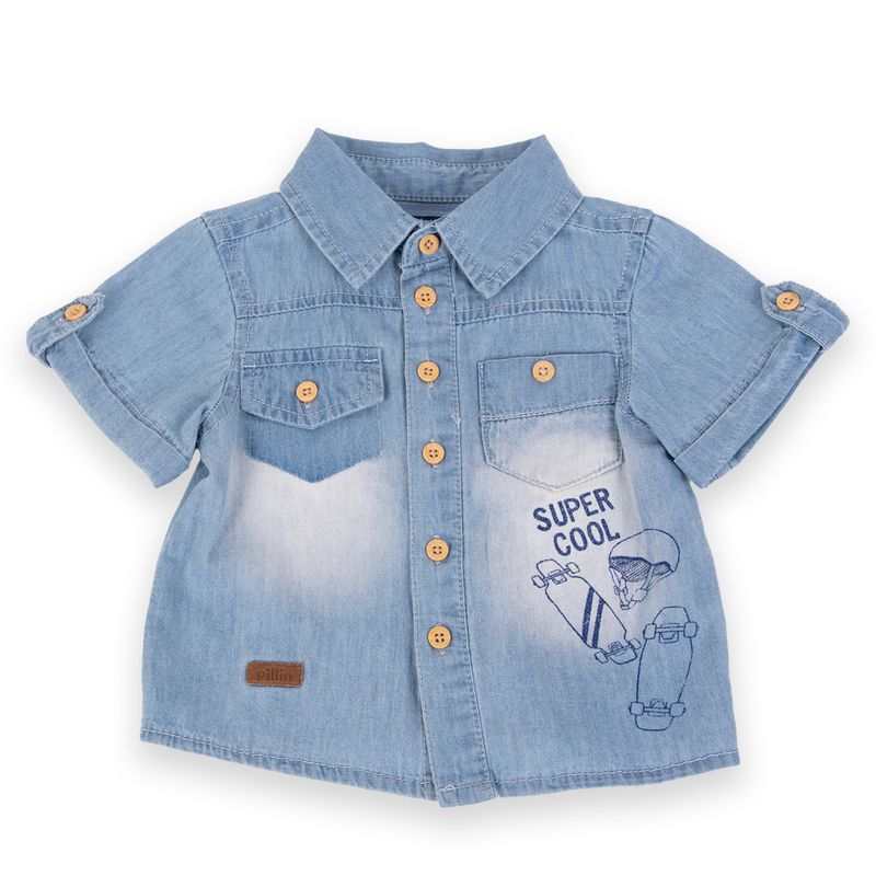 Camisa-Bebe-Niño-Denim-Pillin
