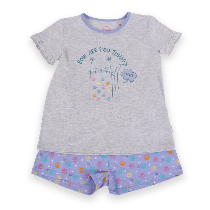 Pijama-Niña-Gris-claro-Pillin