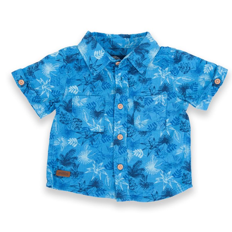 Camisa-Bebe-Niño-Azul-Pillin