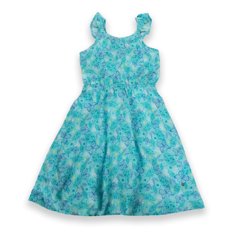 Vestido-Niña-Turquesa-Pillin