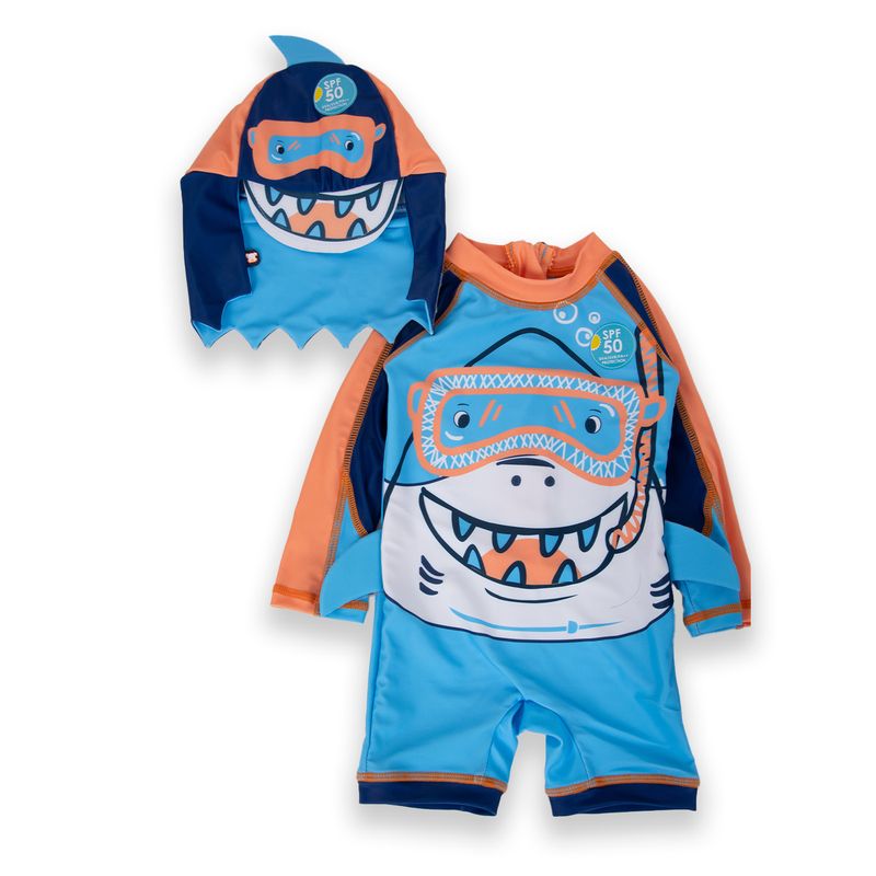 Traje-de-baño-Bebe-Niño-Celeste-Pillin