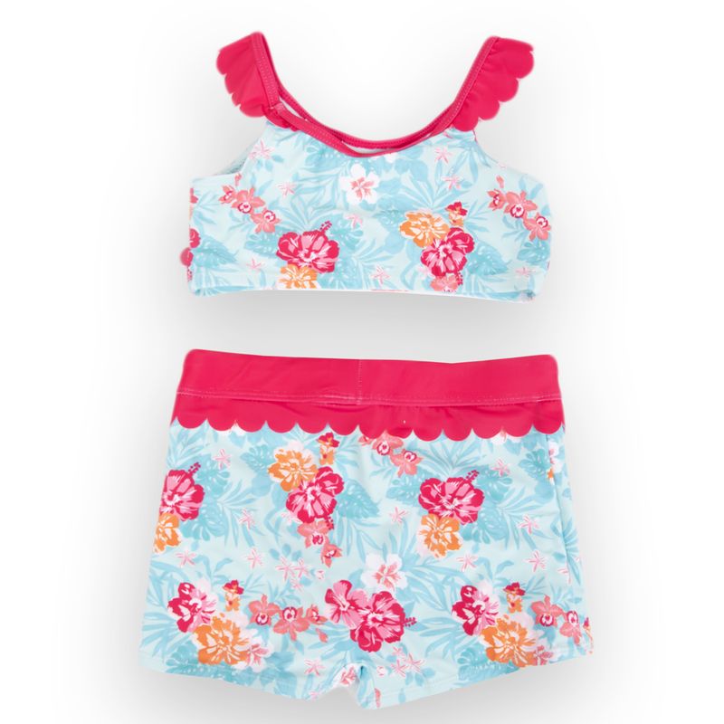 Traje-de-baño-Niña-Turquesa-Pillin