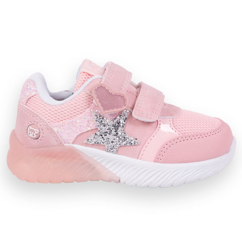 Zapatillas-Luces-Bebe-Niña-Rosado-Pillin